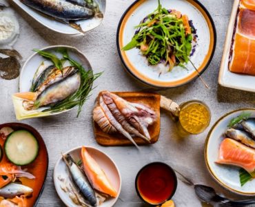dha food sources salmon,tuna, sardines, shellfish, and herring, photo