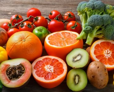 vitamin c food sources Citrus fruits, tomatoes and tomato juice, and potatoes are major contributors of vitamin C to the American diet [8]. Other good food sources include red and green peppers, kiwifruit, broccoli, strawberries, Brussels sprouts, and cantaloupe, photo, poster