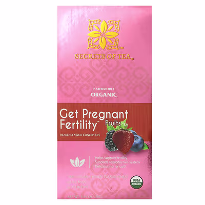 Secrets of Tea, Organic Get Pregnant Fertility Tea, Fruits, Caffeine Free, 20 Tea Bags, 1.41 oz (40 g)